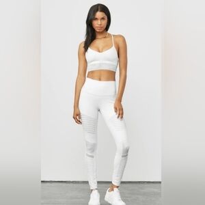 ALO Yoga White MOTO Leggings XS
